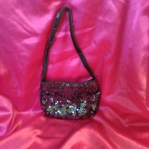Black sequins purse